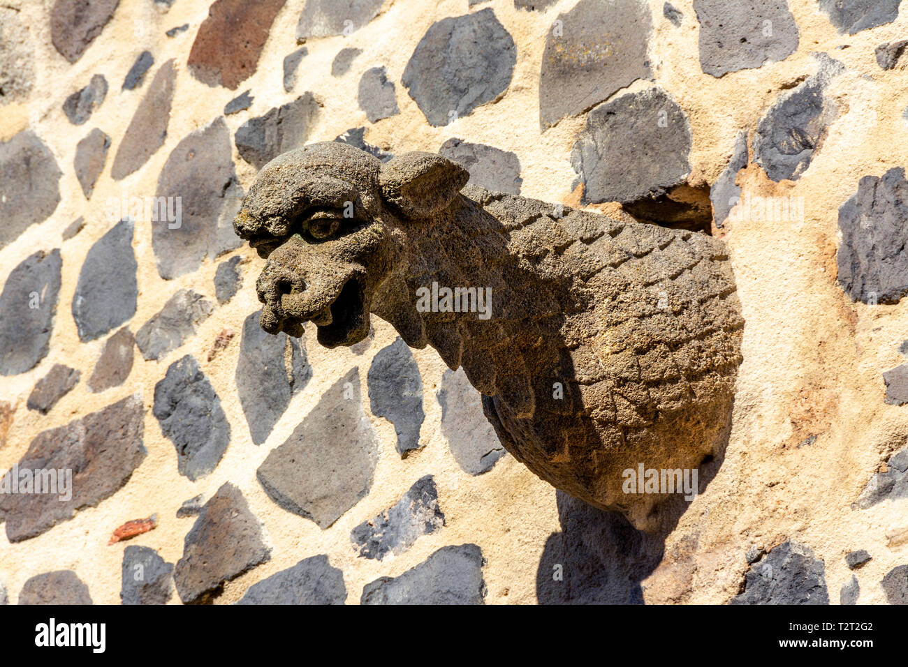Chiudere fino a una paura gargoyle Foto Stock