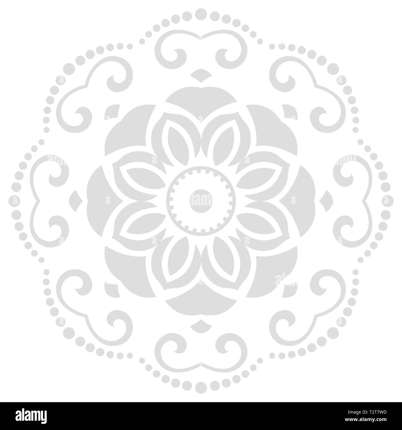 Orientaleggiante con arabeschi e degli elementi floreali. Classico tradizionale luce rotonda ornamento. Vintage pattern con arabeschi Foto Stock