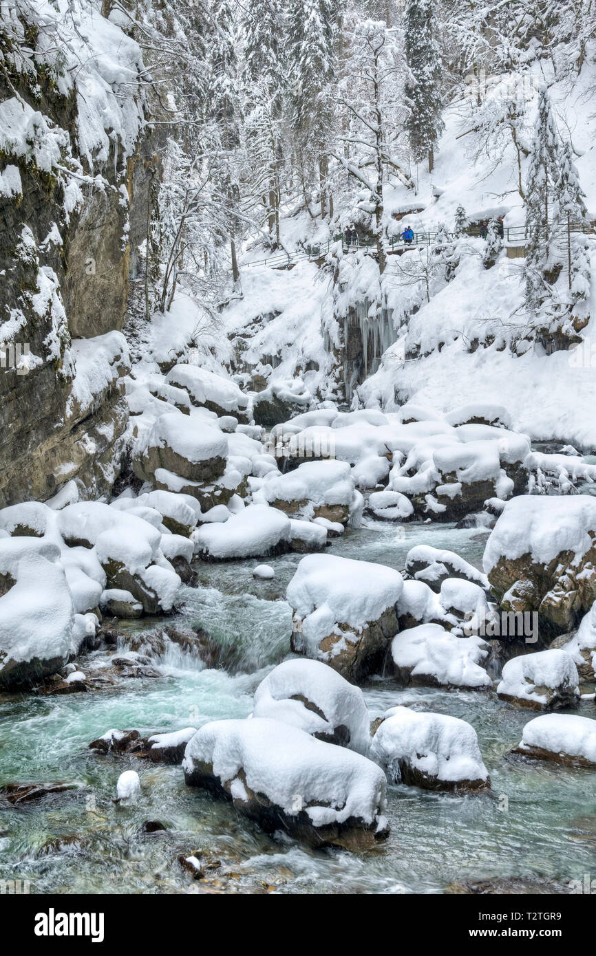 Germania, Allgau Alpi, Breitachklamm (Breitach river gorge) Foto Stock