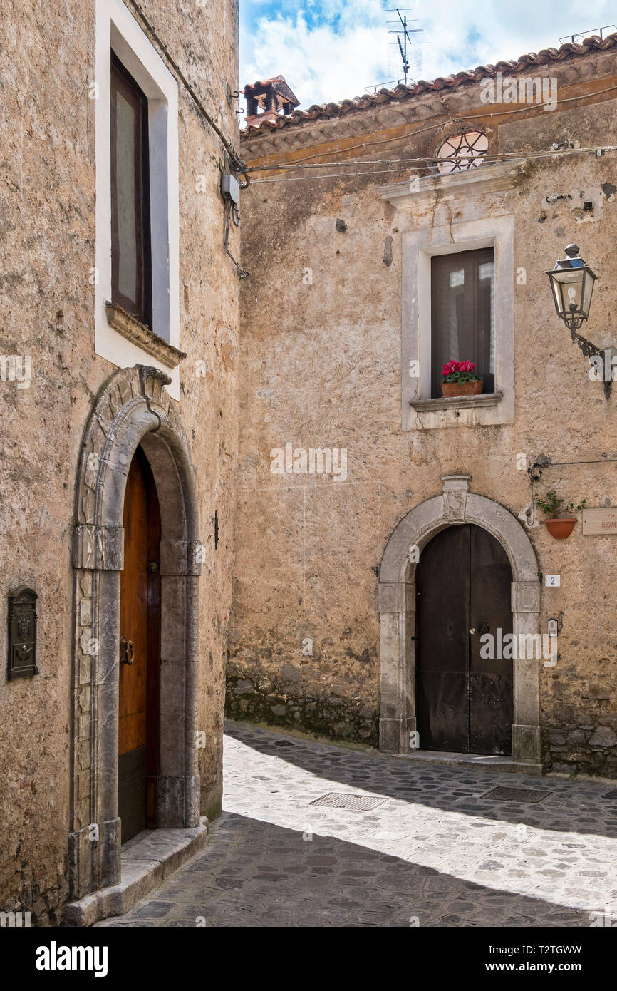 L'Italia, la Campania, il Parco Nazionale del Cilento, a San Giovanni a Piro, old town Foto Stock