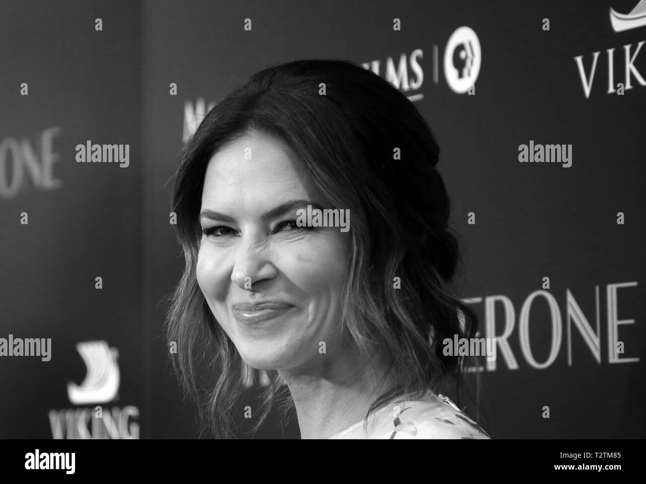 Los Angeles, Ca, Stati Uniti d'America. 3 apr, 2019. Victoria Hill, presso il Los Angeles prima dell'accompagnatore a Linwood Dunn Theatre di Los Angeles, la California il 3 aprile 2019. Credito: Faye Sadou/media/punzone Alamy Live News Foto Stock