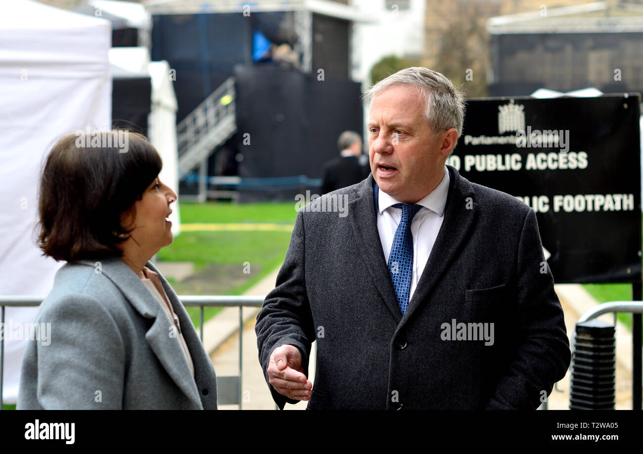 John Mann MP (Lab: Basetlaw) College Green, Westminster. 21 mar 2019. Foto Stock