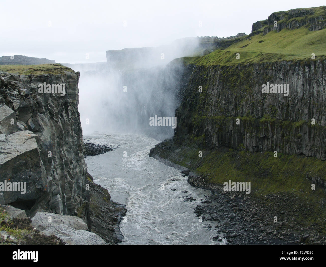 Dettifoss Islanda - il più grande la cataratta in Europa Foto Stock