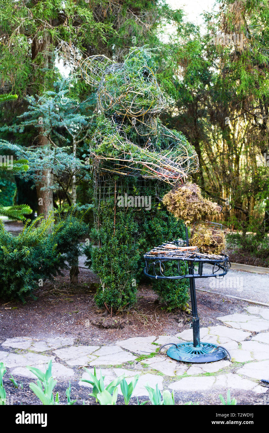 Toiary da picnic di Teddy Bears a Bear Creek Park a Surrey, British Columbia, Canada Foto Stock