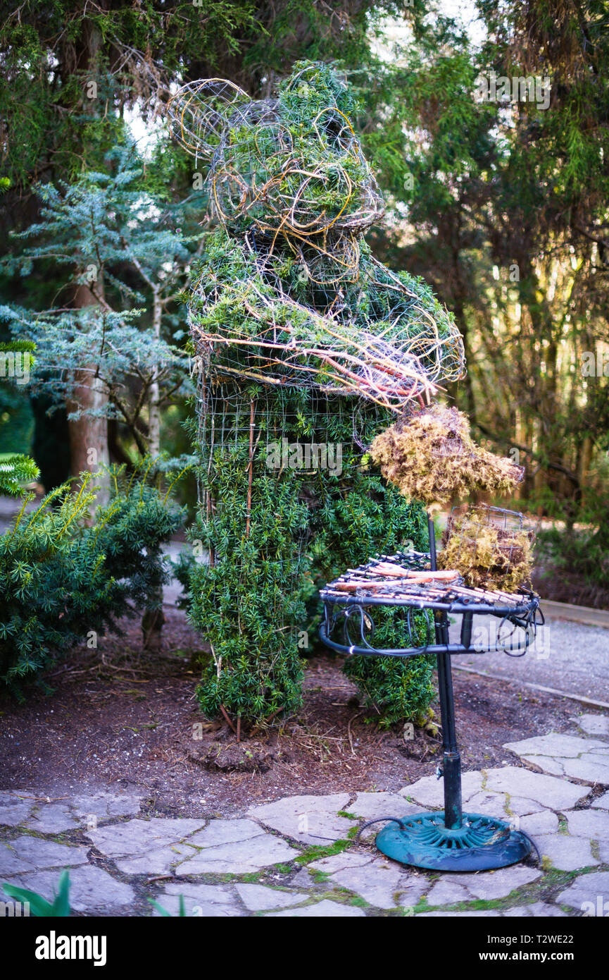 Toiary da picnic di Teddy Bears a Bear Creek Park a Surrey, British Columbia, Canada Foto Stock
