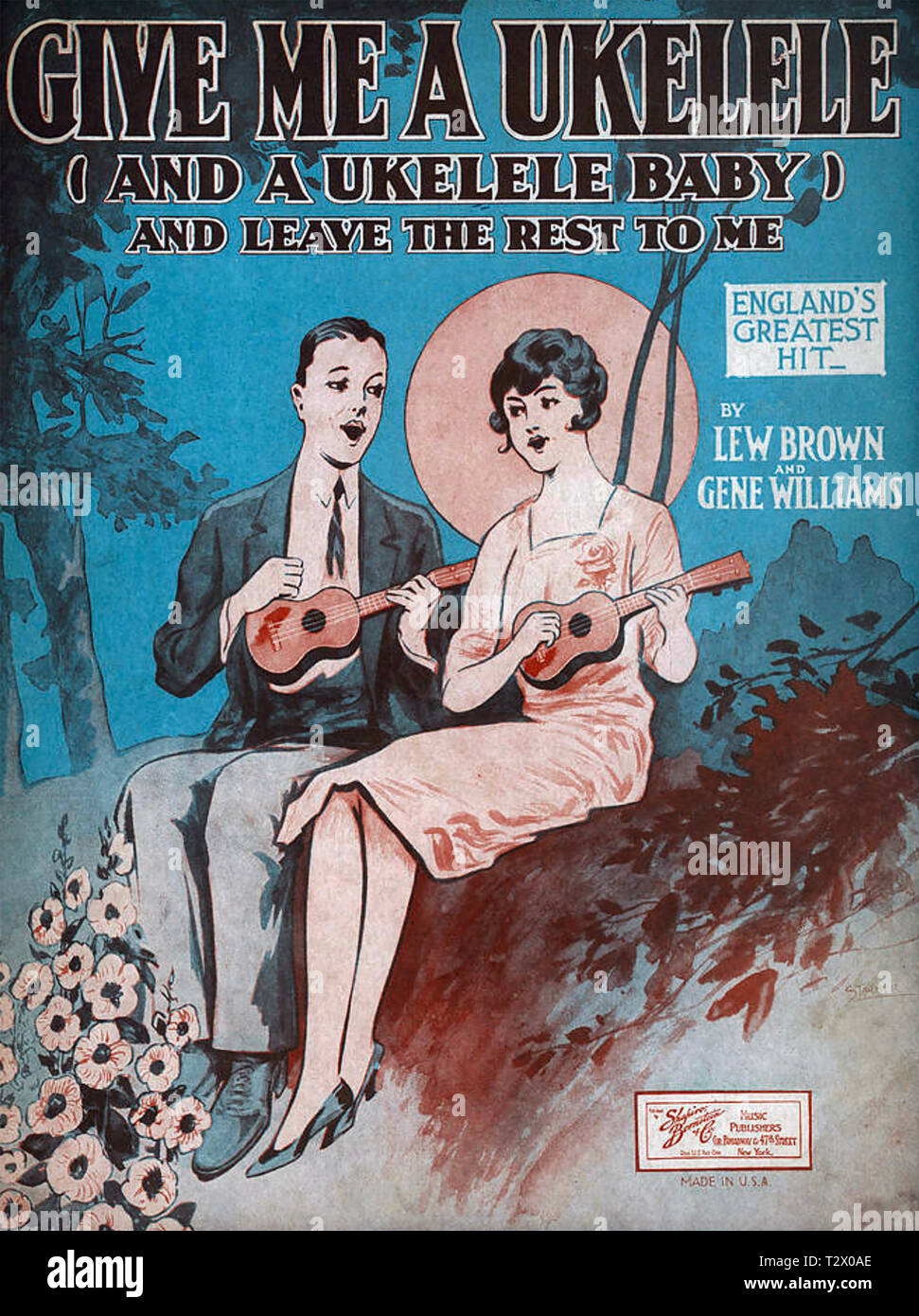 Dammi un foglio UKELELE musica circa 1922 Foto Stock