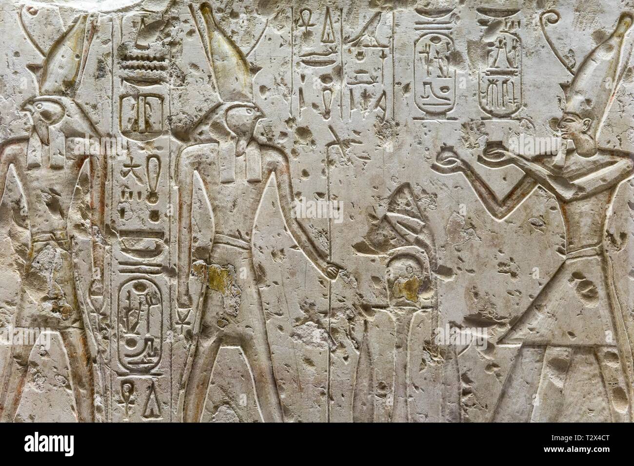 Antichità Egizie del museo del Louvre di Parigi, Francia. Foto Stock