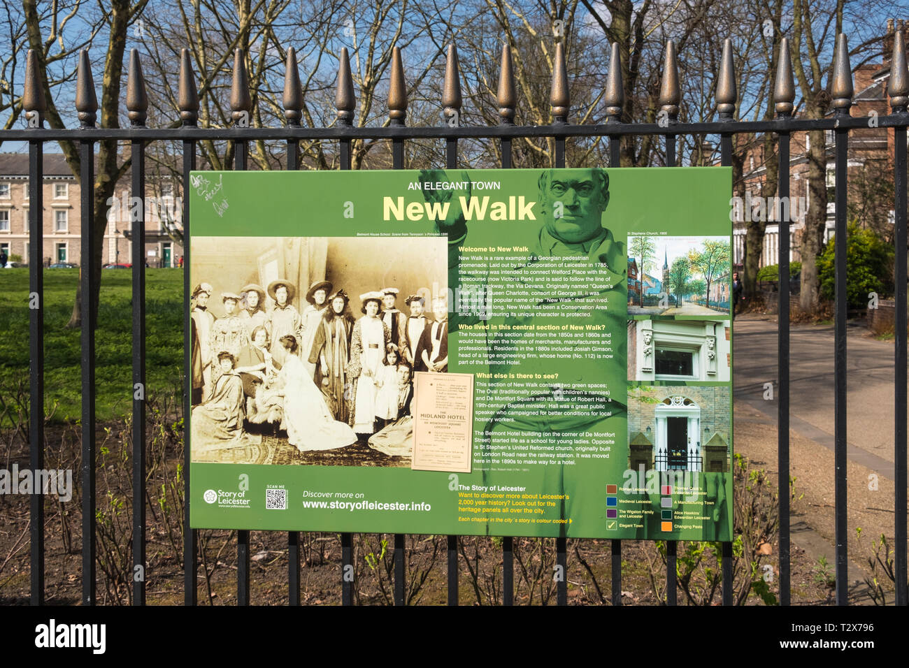 Nuova passeggiata pedonale in Leicester City Centre Foto Stock
