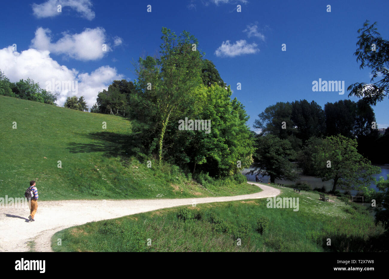 Arundel Park & Lago, Arundel, West Sussex, in Inghilterra Foto Stock