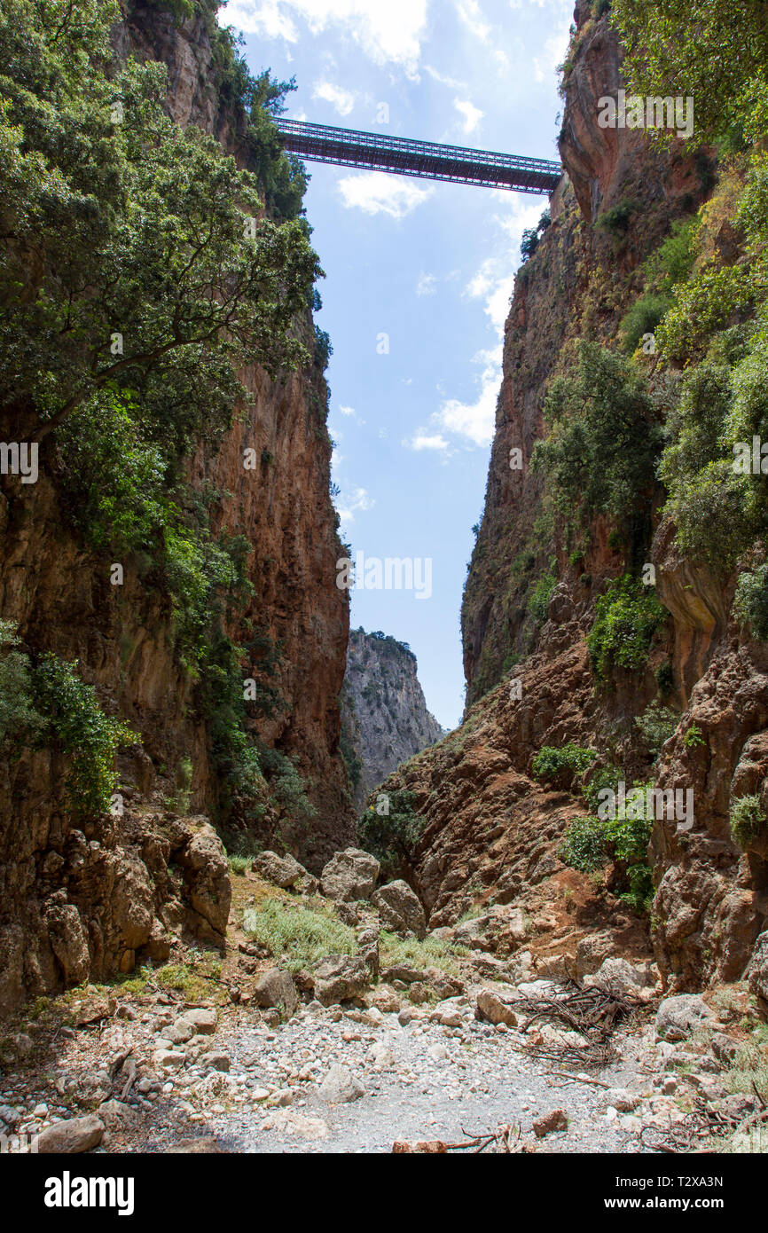 Schlucht bei Agios Nikolaos, gorge vicino a Agios Nikolaos Foto Stock