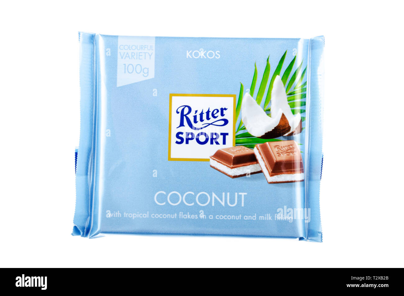 Varietà di Ritter Sport barrette di cioccolato Foto Stock