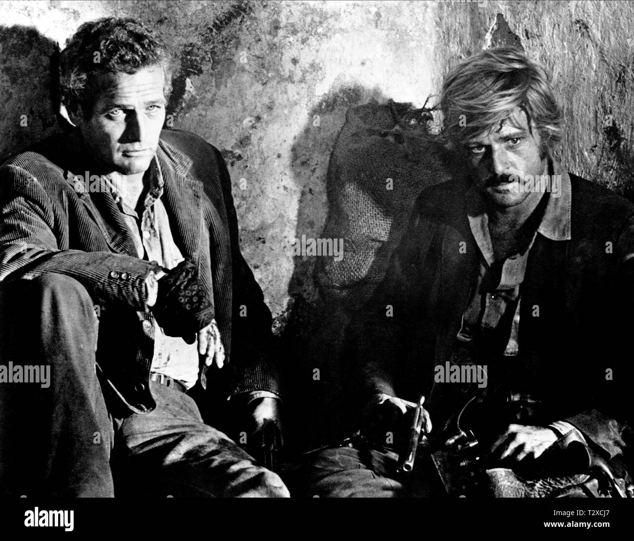 PAUL NEWMAN, Robert Redford Butch Cassidy e Sundance Kid, 1969 Foto Stock