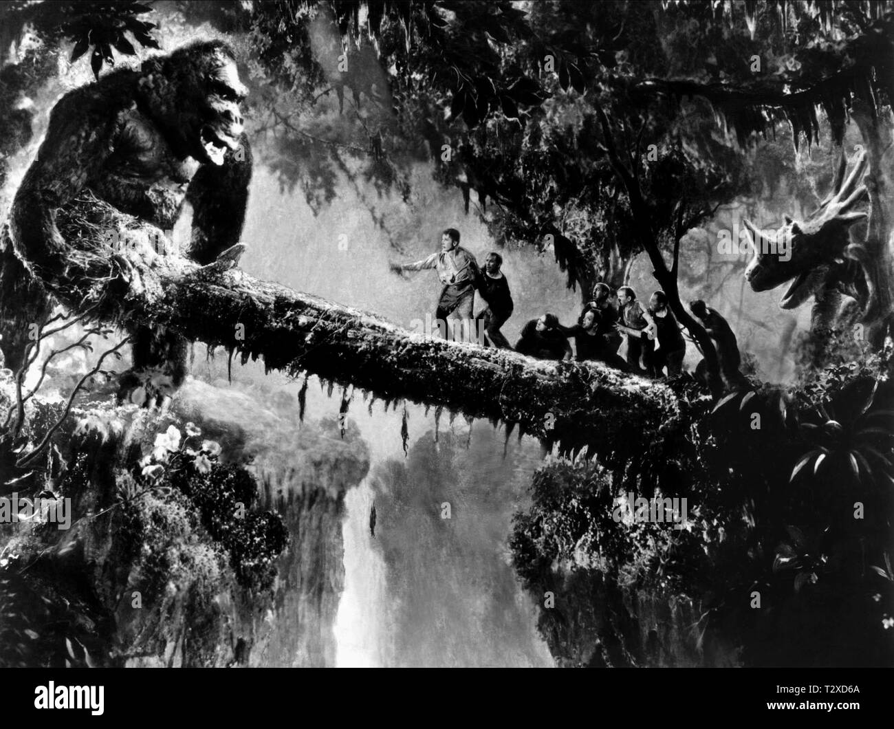 GORILLA, persone, dinosauro, King Kong, 1933 Foto Stock