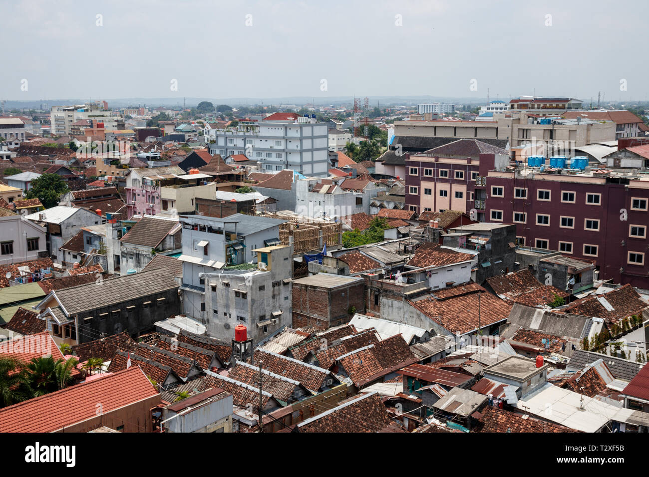 Vista aerea di Yogyakarta. Yogyakarta è la città capitale di Yogyakarta regione speciale. Java, Indonesia Foto Stock