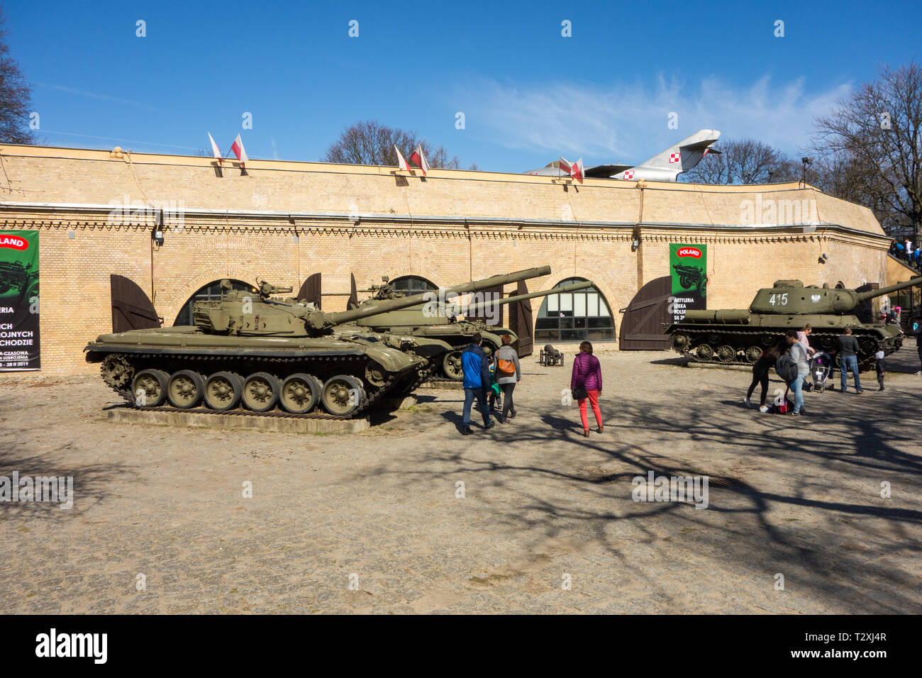 Il museo militare di armamenti in Park Cittadella / Cytadelan park Poznan in Polonia Foto Stock