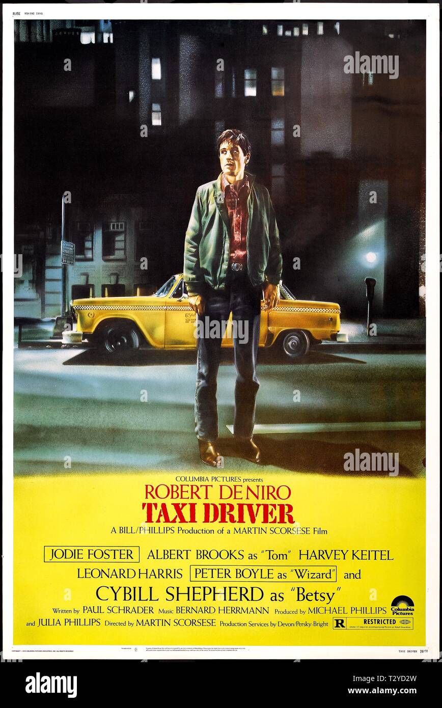 ROBERT DE NIRO POSTER, TAXI DRIVER, 1976 Foto Stock