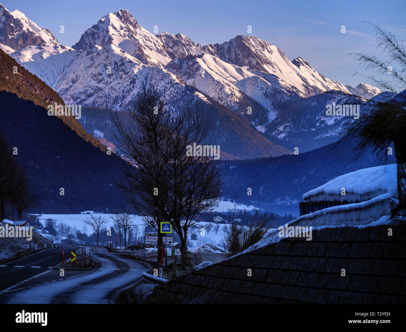 Lechtaler Alpen, Gurgltal bei Tarrenz Bezirk Imst, tirol, Österreich, Europa Lechtal Alpi, Gurgltal vicino a Tarrenz, distrettuale Imst, Tirolo, Austria, Europ Foto Stock