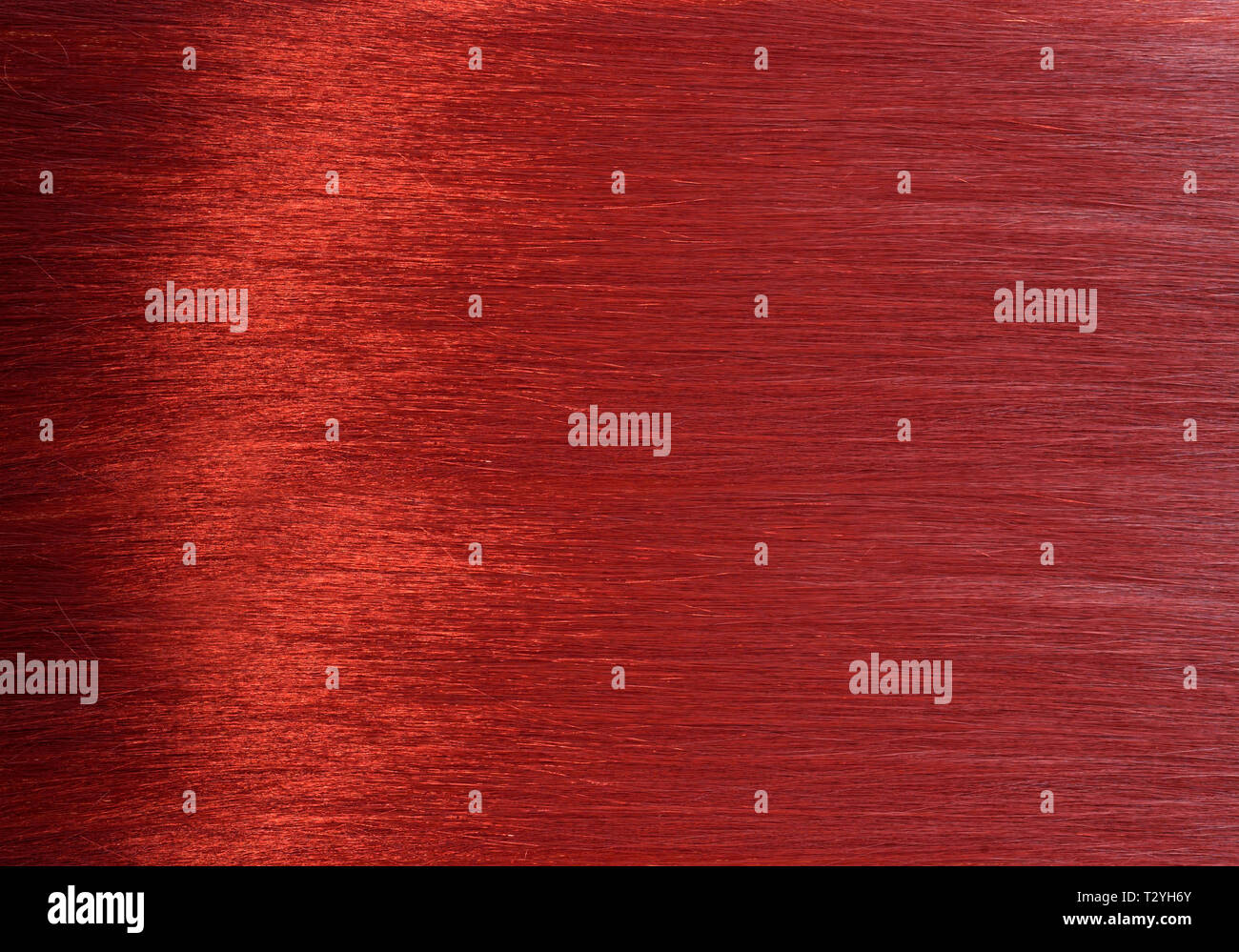 Rosso lucido hair texture in dettaglio Foto Stock