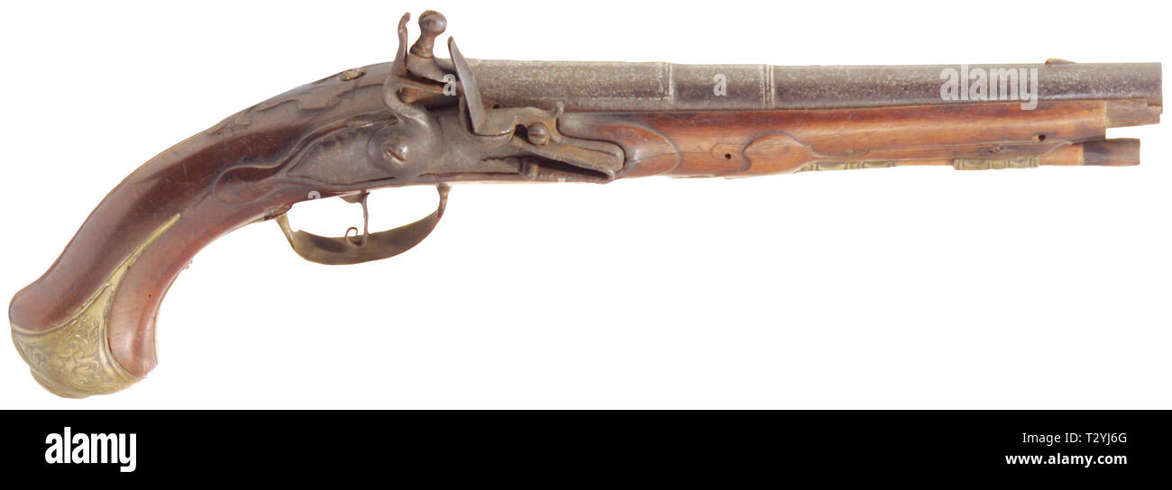 Piccole armi, pistole, flintlock pistol, Tedesco, circa 1780, Additional-Rights-Clearance-Info-Not-Available Foto Stock