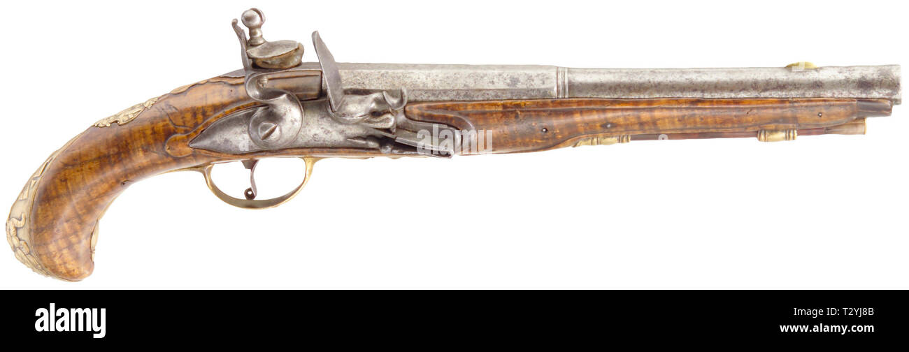 Piccole armi, pistole, flintlock pistol, Tedesco, circa 1760, Additional-Rights-Clearance-Info-Not-Available Foto Stock