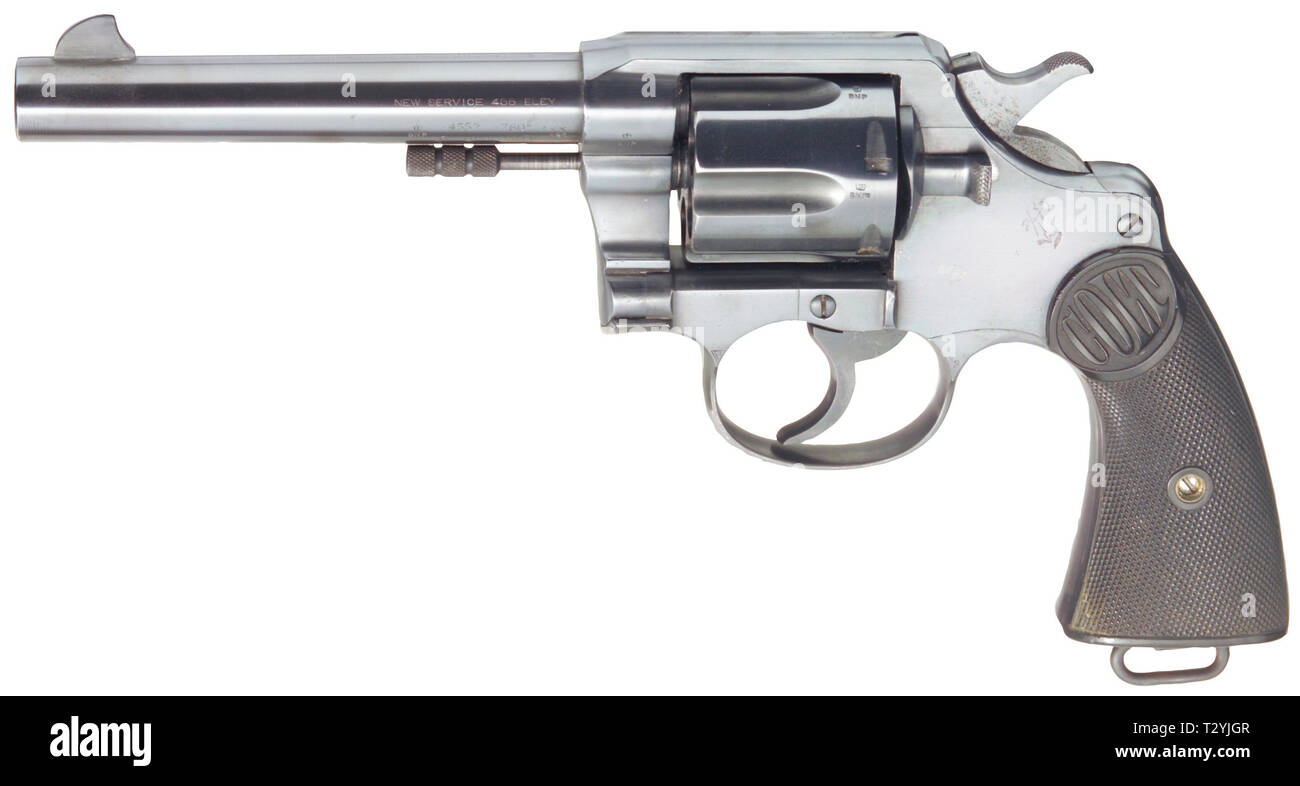 Armi di piccolo calibro, revolver Colt nuovo servizio, calibro .455, Additional-Rights-Clearance-Info-Not-Available Foto Stock