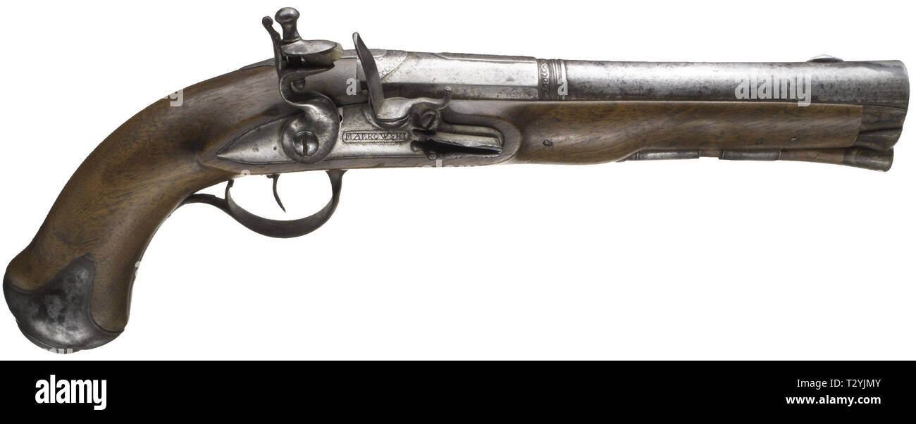 Piccole armi, pistole, flintlock pistola calibro 20 mm, Markowski, Polonia, 1800, Additional-Rights-Clearance-Info-Not-Available Foto Stock