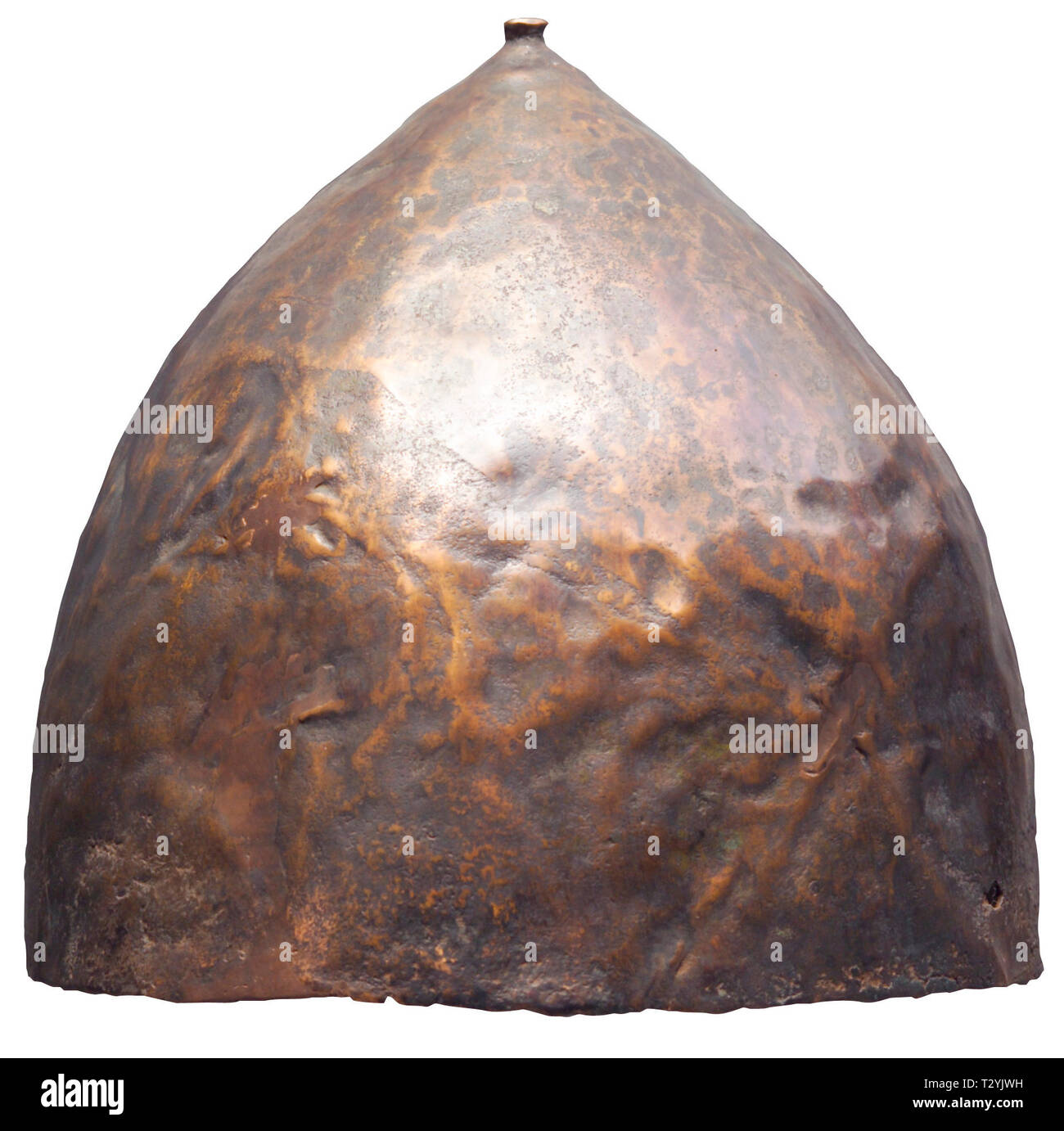 Caschi, elmetti preistorico, Western casco asiatici, bronzo, prima metà del primo millennio A.C. Additional-Rights-Clearance-Info-Not-Available Foto Stock