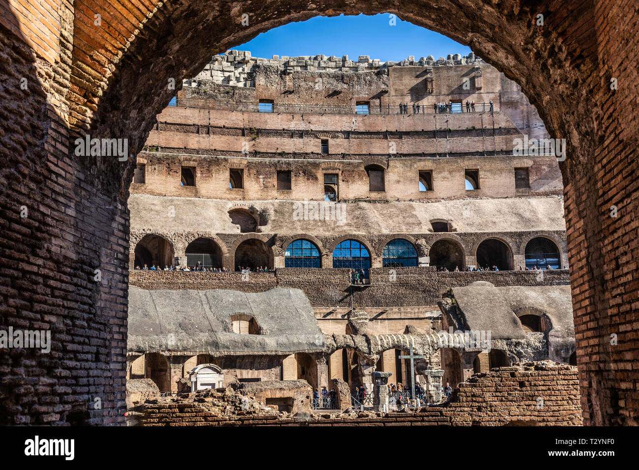 Colosseo romano, Roma, Italia Foto Stock