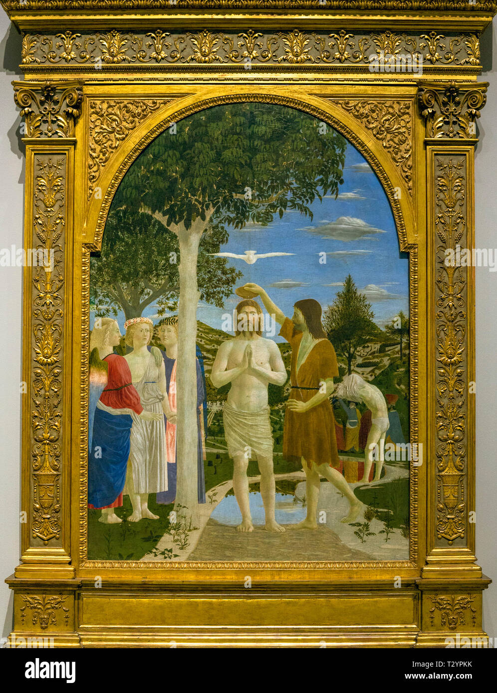 Il Battesimo di Cristo di Piero della Francesca, 1450s, Foto Stock