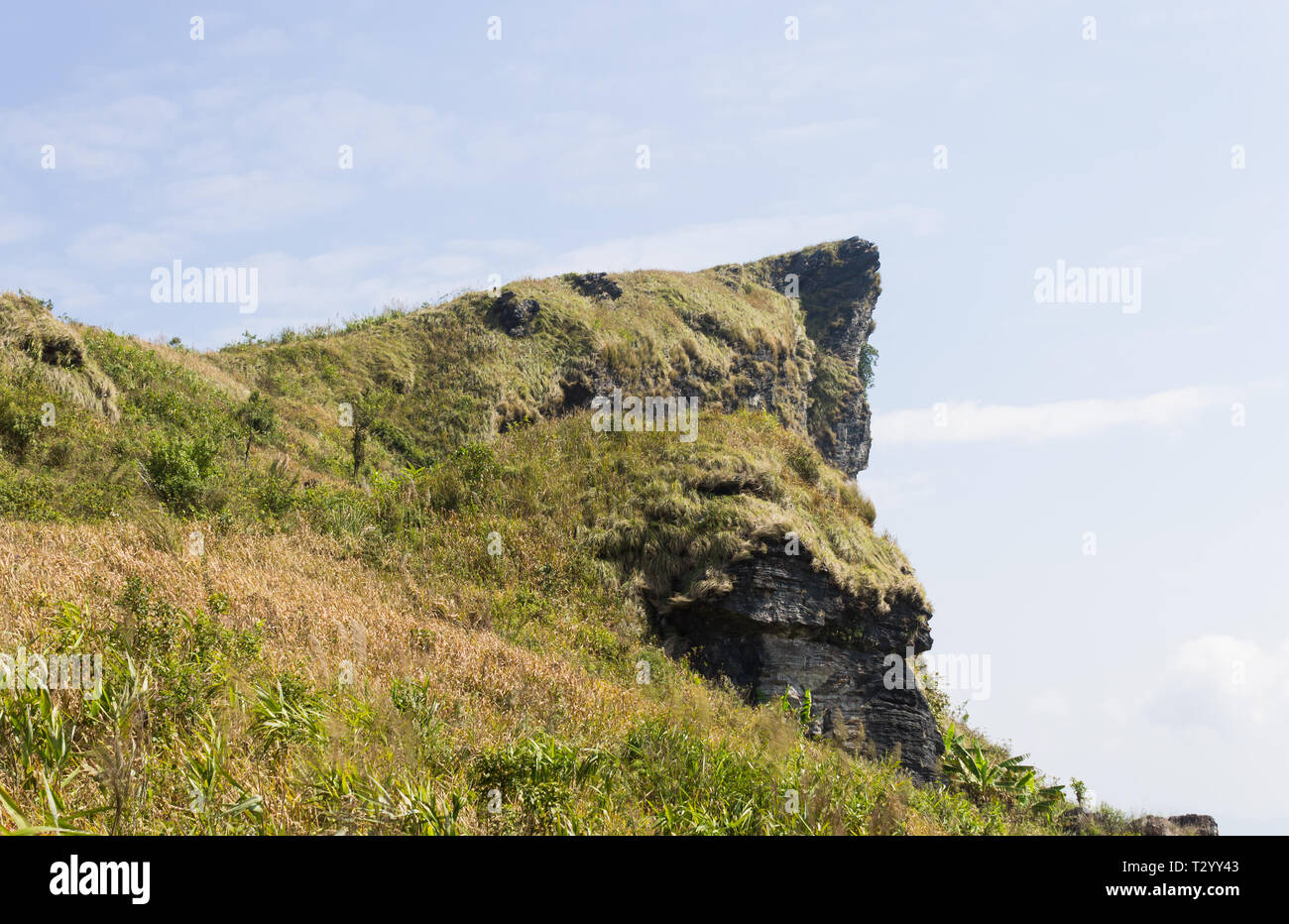 Attrazioni montagna paesaggio Phu Chi fa Forest Park normale. Paesaggio Phu Chi fa Forest Park View Point Chiang Rai Thailandia del Nord travel Foto Stock