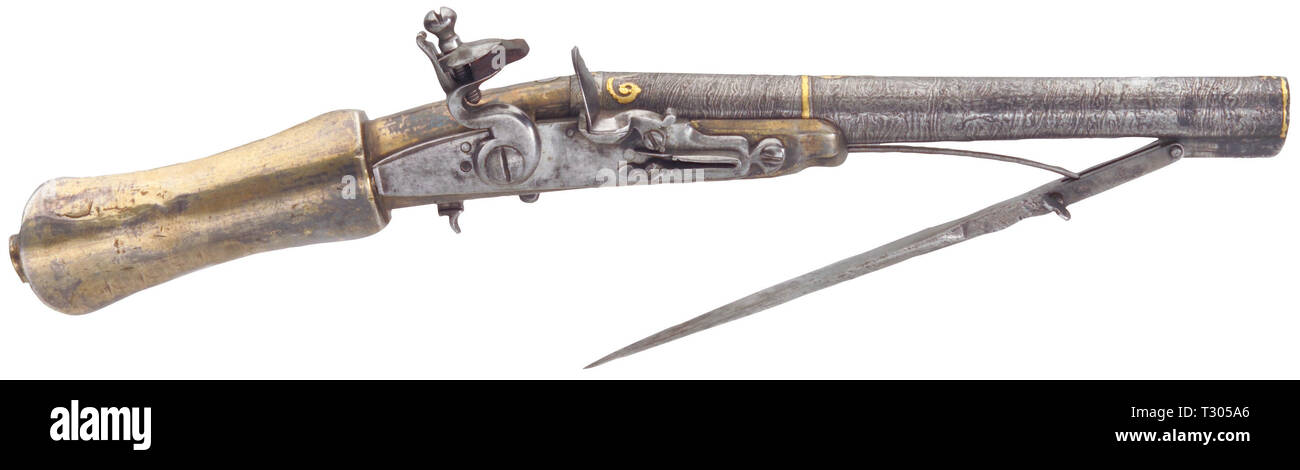 Piccole armi, pistole, flintlock pistola, Additional-Rights-Clearance-Info-Not-Available Foto Stock