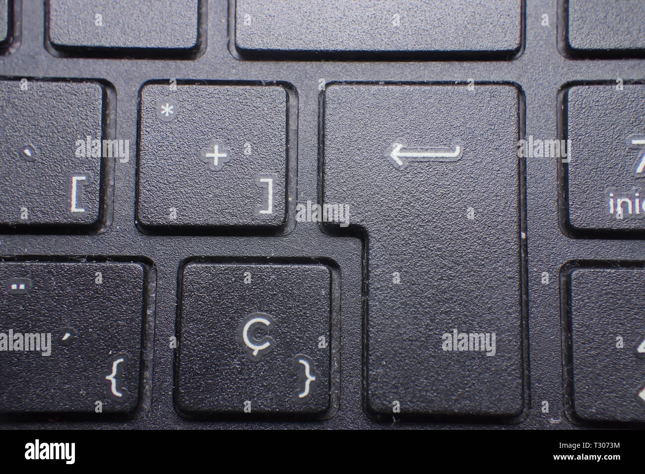 Macro del tasto Invio sulla tastiera del computer Foto stock - Alamy