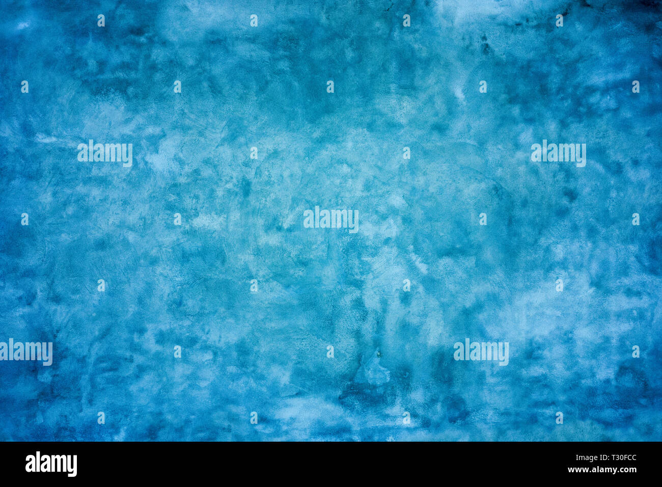 Grunge blu parete dipinta sullo sfondo di texture. Foto Stock
