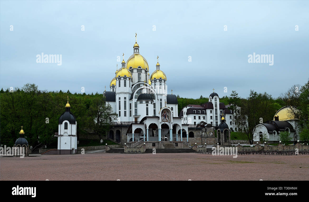 Zarvanytsia centro spirituale - il mondo Mariiskaya dal Centro Vacanze, uno dei più grandi santuari Podolian della Chiesa greco-cattolica ucraina in Ukr Foto Stock