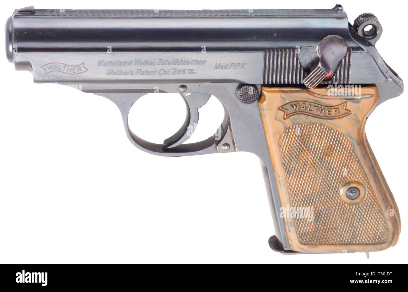 Piccole armi, pistole, Walther PP pistola calibro 7,65 mm, ordine speciale dalla Schutzstaffel (SS), Editorial-Use-solo Foto Stock