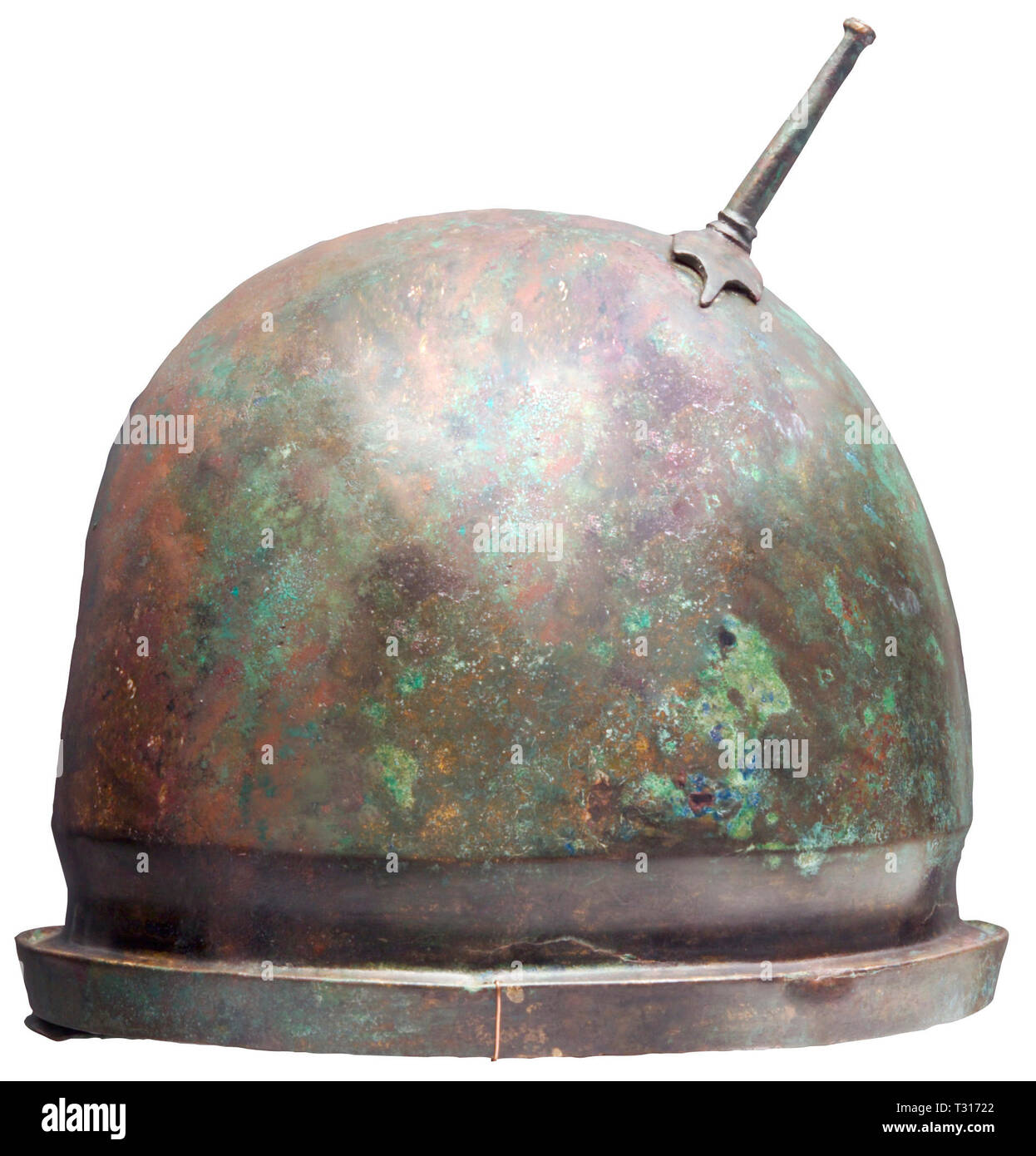 Giubbotti antiproiettile, caschi, Etrusca Negau casco, tipo vetulonic, bronzo del V secolo A.C. Additional-Rights-Clearance-Info-Not-Available Foto Stock