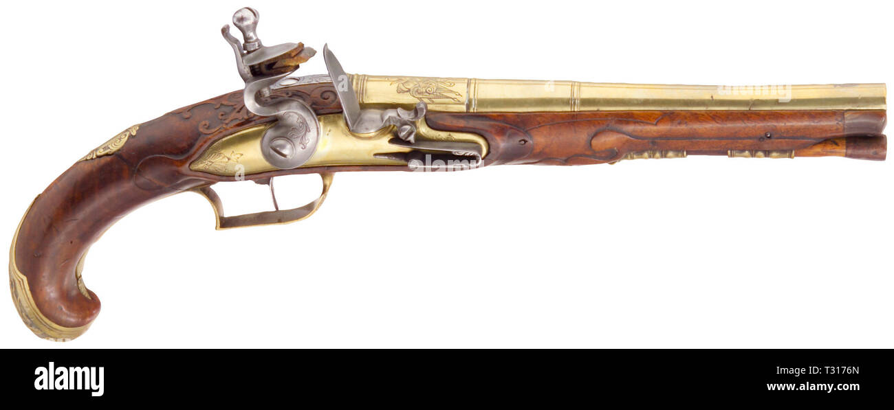 Piccole armi, pistole, flintlock pistol, Tedesco, circa 1760, Additional-Rights-Clearance-Info-Not-Available Foto Stock