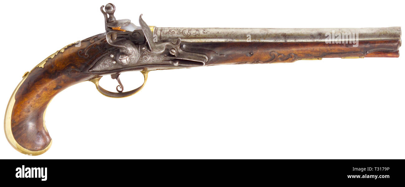 Piccole armi, pistole, flintlock pistol, Tedesco, circa 1780, Additional-Rights-Clearance-Info-Not-Available Foto Stock