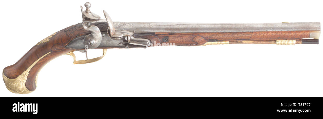 Piccole armi, pistole, flintlock pistol, Tedesco, circa 1710, Additional-Rights-Clearance-Info-Not-Available Foto Stock