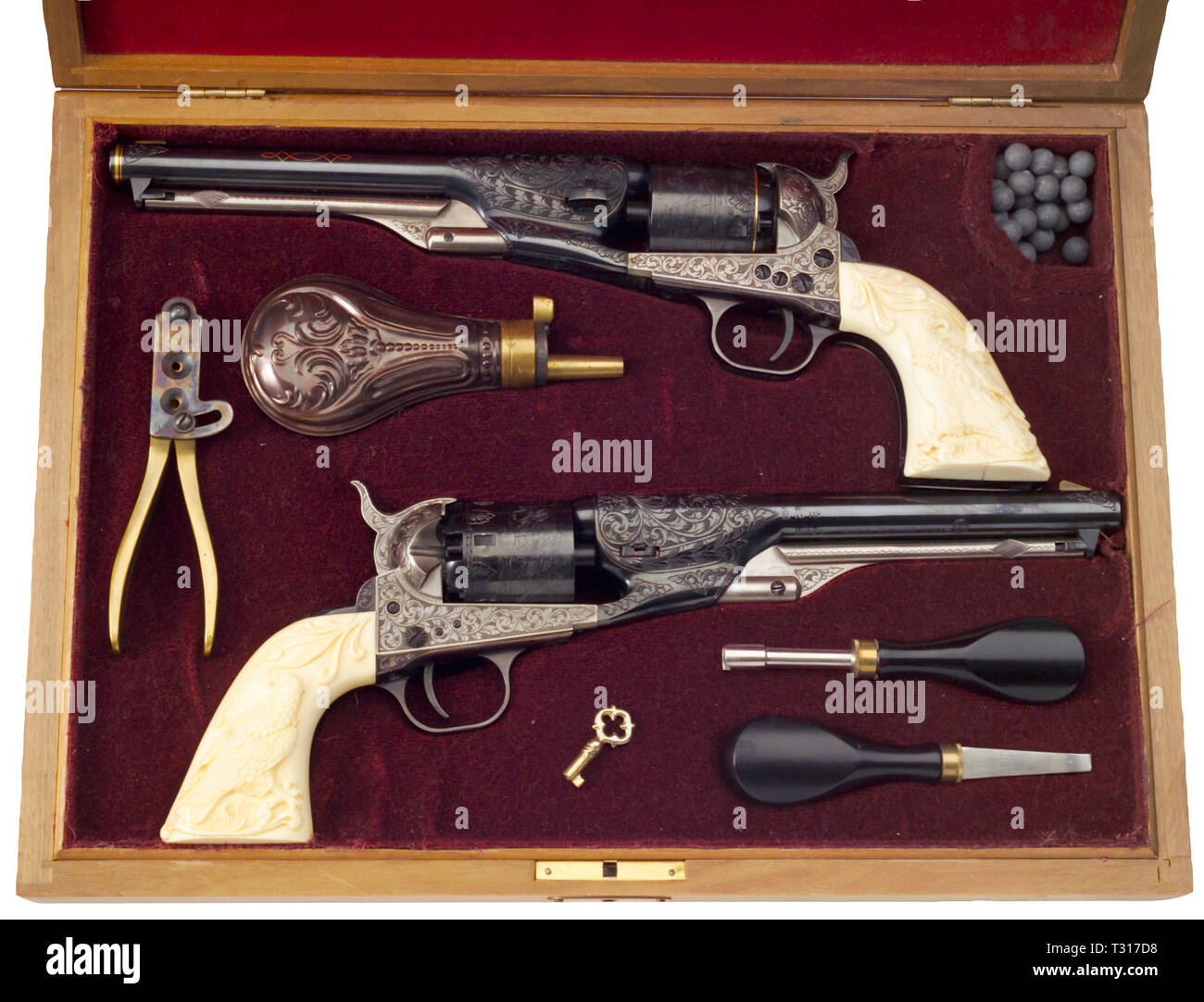 Armi di piccolo calibro, revolver Colt Navy 1861, replica, Additional-Rights-Clearance-Info-Not-Available Foto Stock