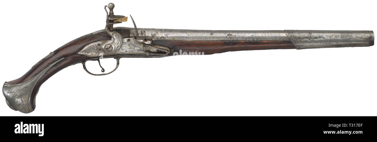 Piccole armi, pistole, flintlock pistola calibro 15 mm, ottomani, fine XVIII secolo, Additional-Rights-Clearance-Info-Not-Available Foto Stock
