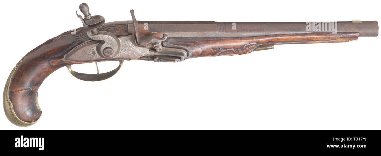 Piccole armi, pistole, flintlock pistol, Tedesco, circa 1780, Additional-Rights-Clearance-Info-Not-Available Foto Stock