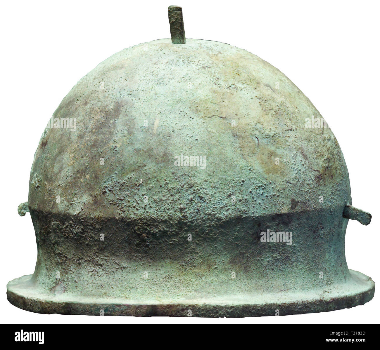 Giubbotti antiproiettile, caschi, Etrusca Negau casco, tipo vetulonic, bronzo del V secolo A.C. Additional-Rights-Clearance-Info-Not-Available Foto Stock