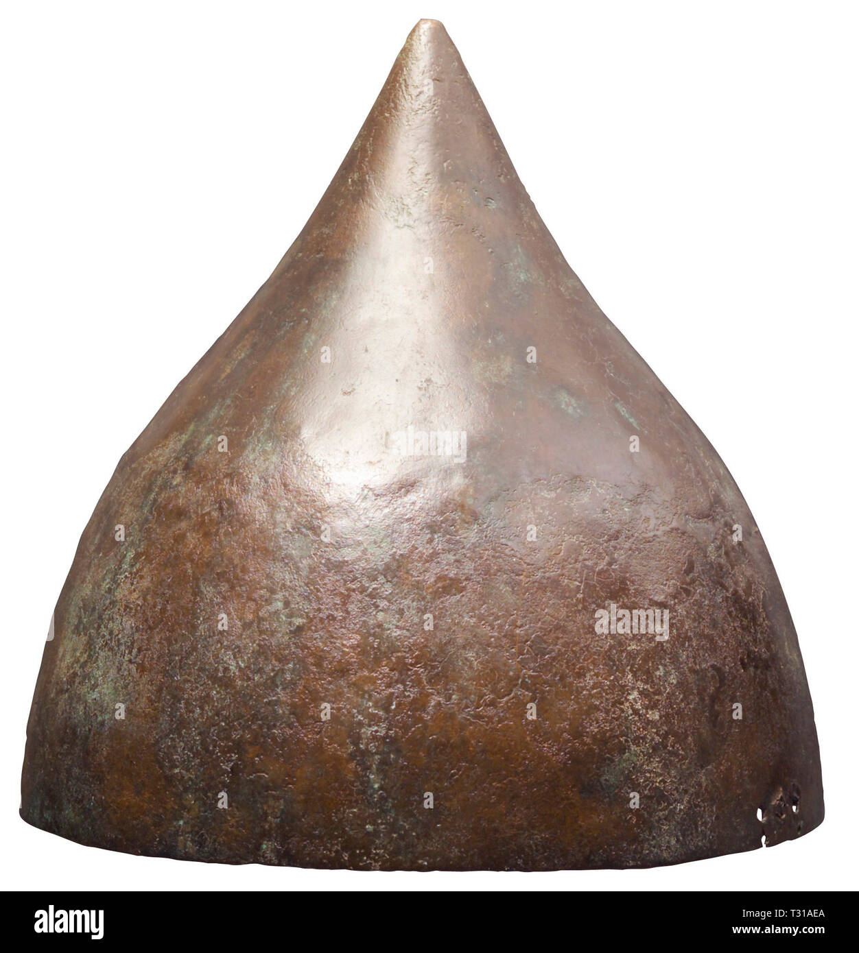 Giubbotti antiproiettile, caschi, Assyian (?) casco, bronzo, 8° / 7° secolo a.c. Additional-Rights-Clearance-Info-Not-Available Foto Stock