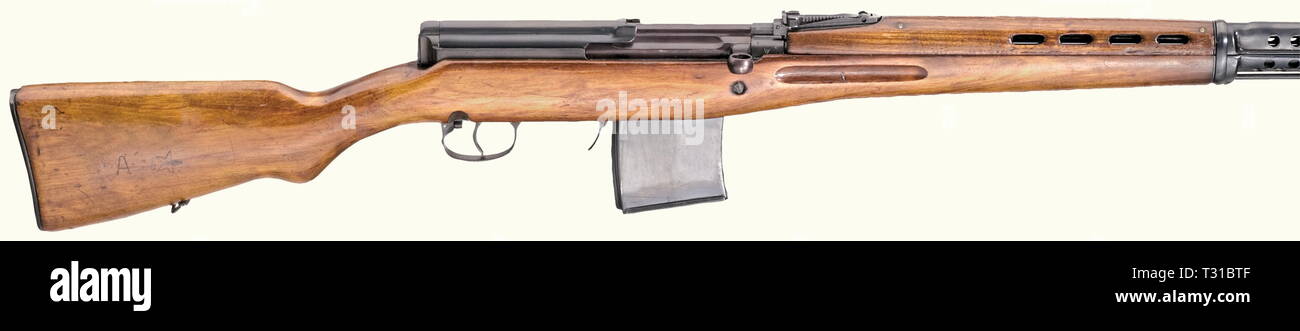 Armi di servizio, RUSSIA, fucile automatico Tokarev M 40, calibro 7,62x54R, numero B262, fabbricato 1943, Editorial-Use-solo Foto Stock