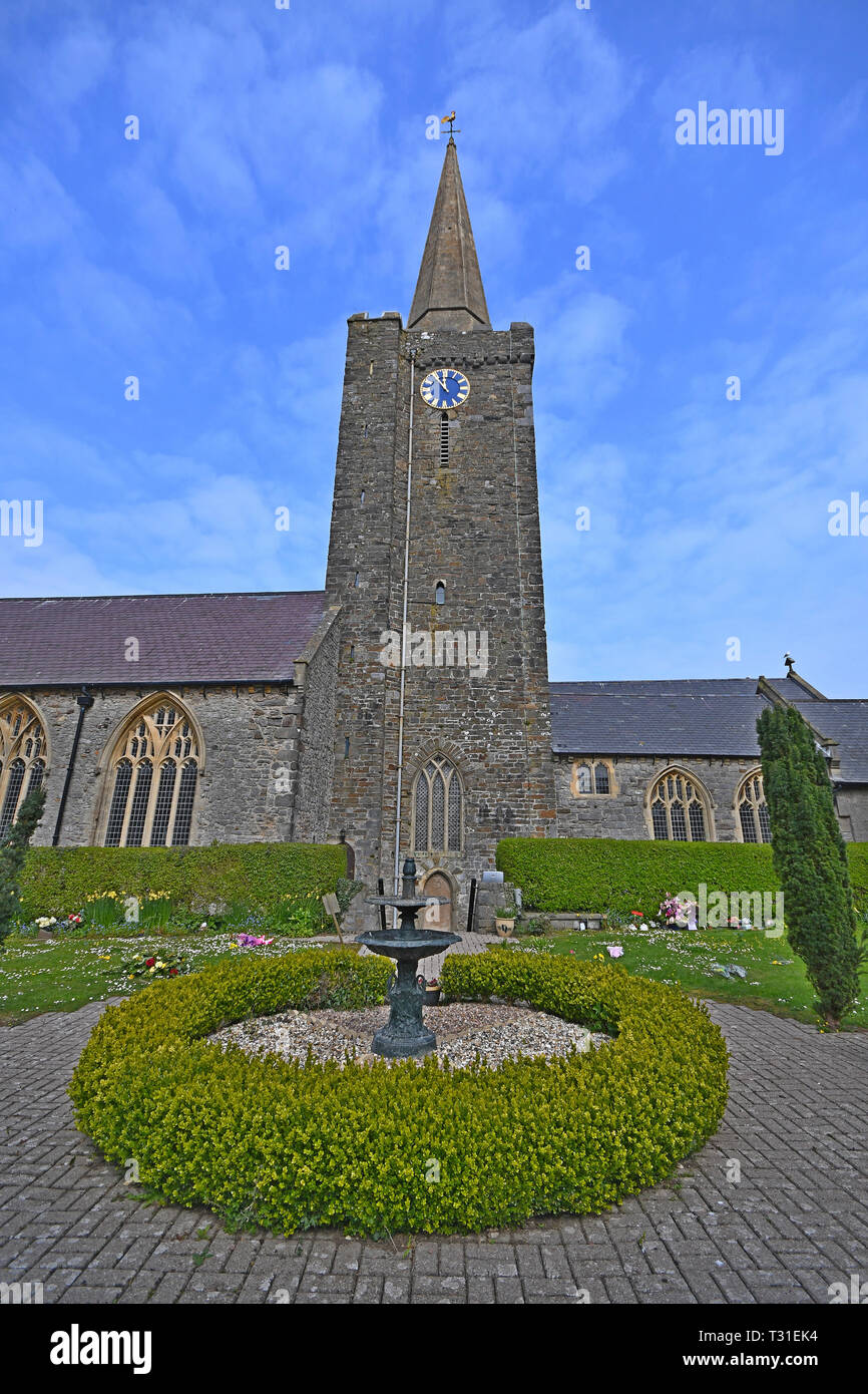 St Marys chiesa Tenby, Galles Foto Stock