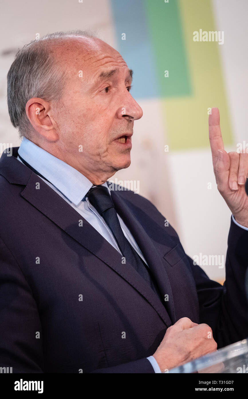 Gérard Collomb, sindaco di Lione Foto Stock