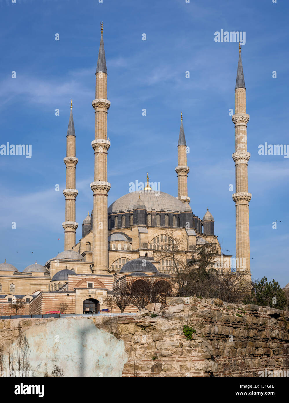 La Moschea Selimiye, progettato da Mimar Sinan nel 1575 in Edirne, Turchia. Il sito Patrimonio Mondiale dell'UNESCO della moschea Selimiye. Foto Stock