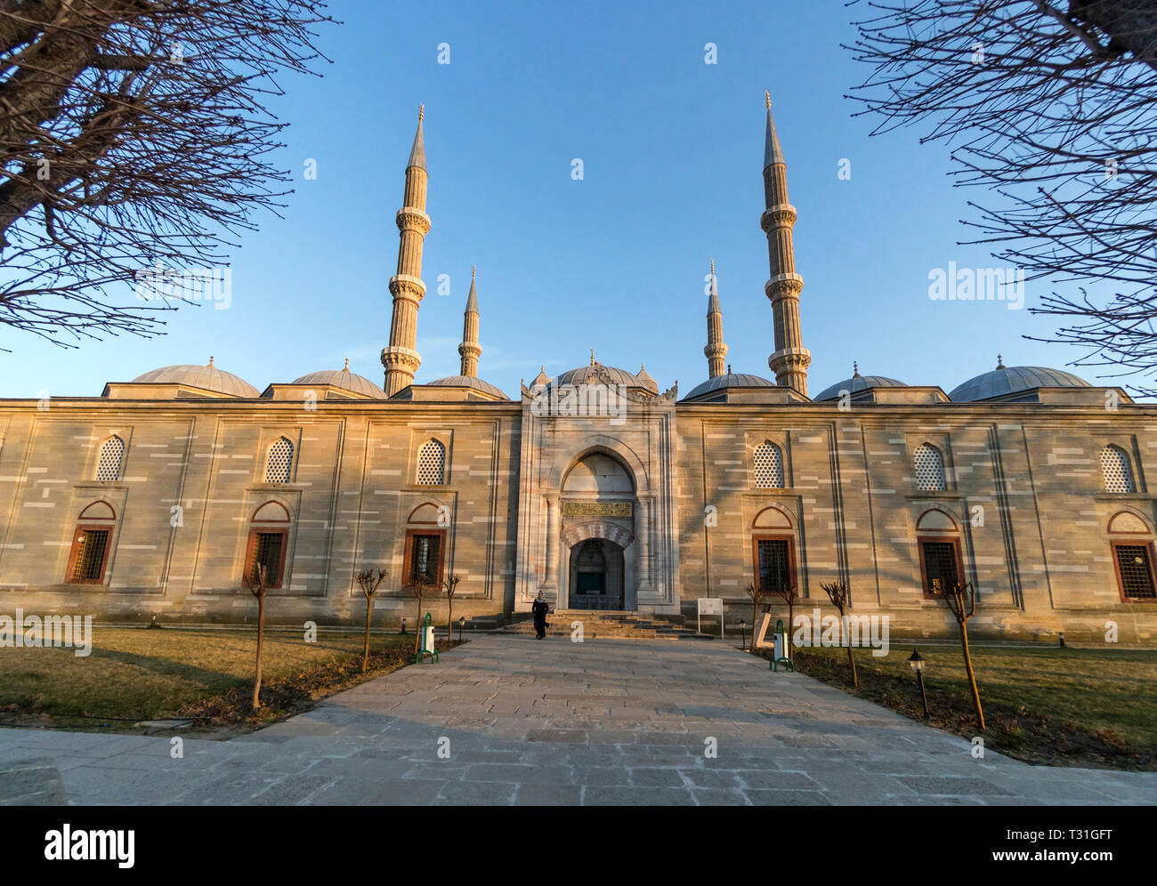 La Moschea Selimiye, progettato da Mimar Sinan nel 1575 in Edirne, Turchia. Il sito Patrimonio Mondiale dell'UNESCO della moschea Selimiye. Foto Stock