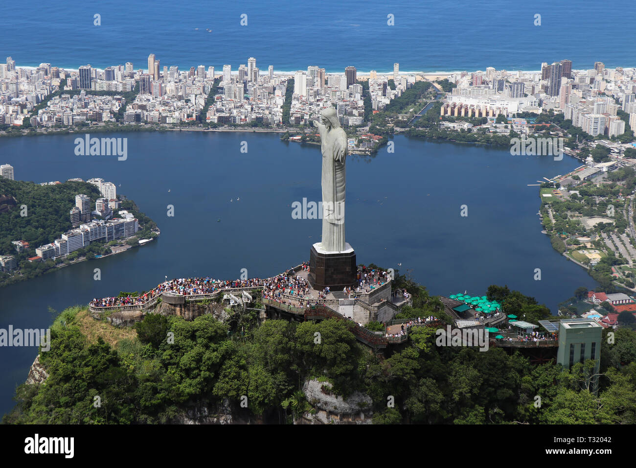 Cristo redentor dall'alto Foto Stock